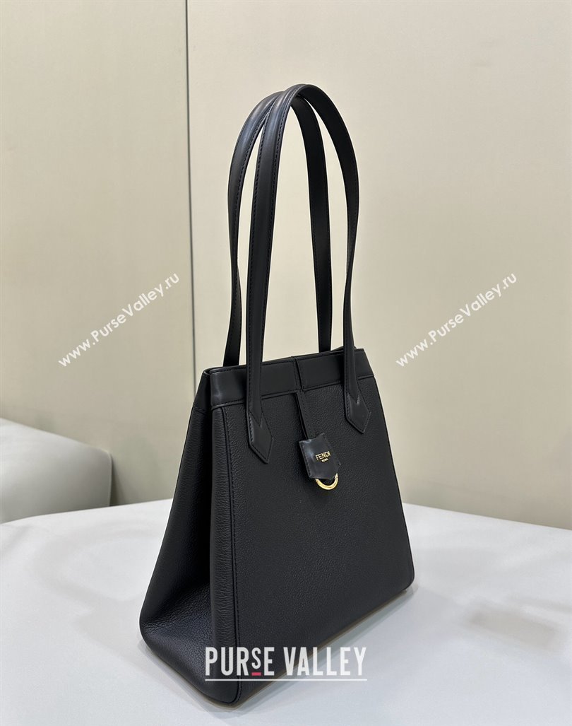 Fendi Origami Medium Bag in Leather that can be transformed Black 2024 8626 TOP (CL-240416026)