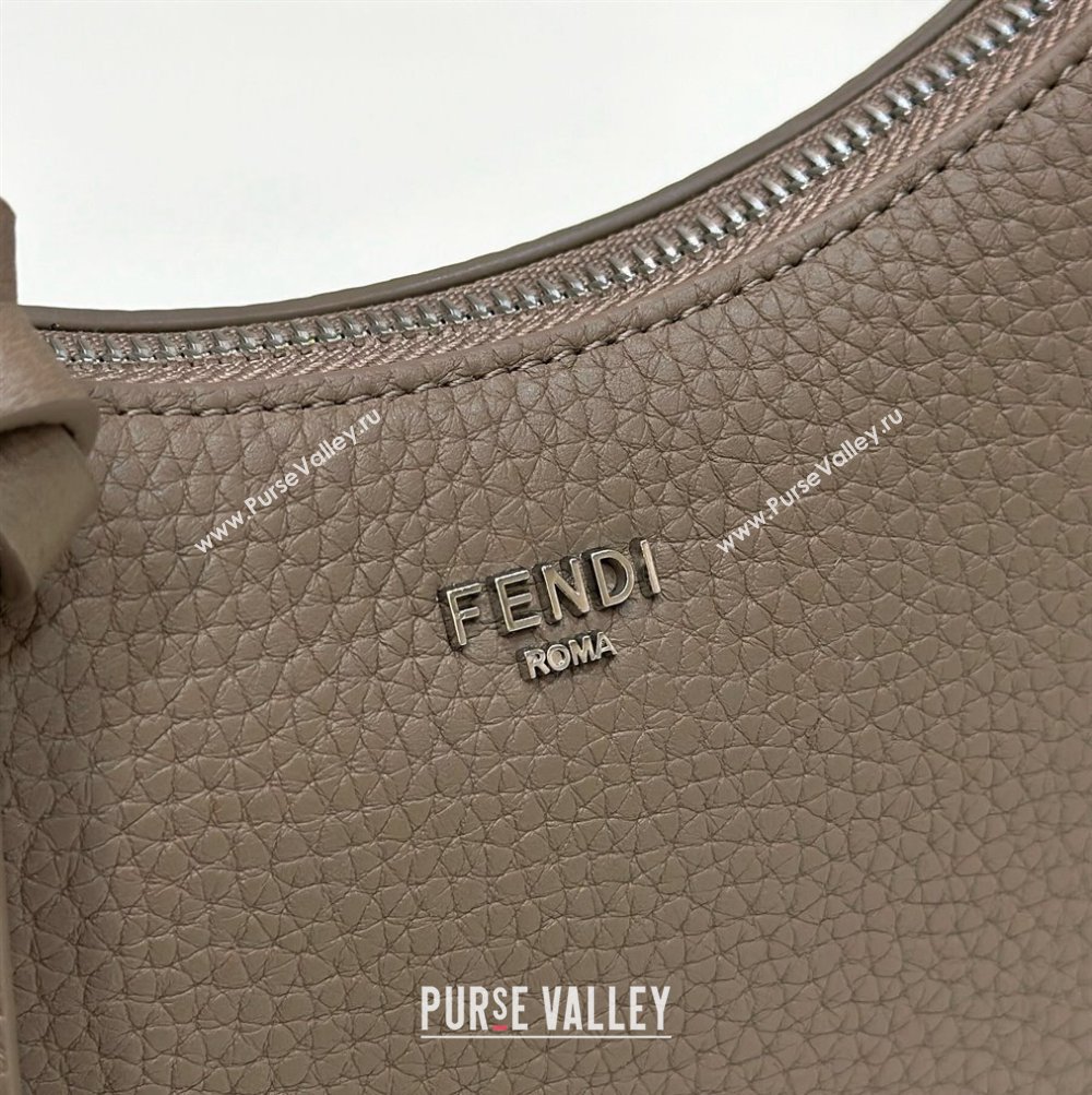 Fendi Mini Fendessence Hobo bag in Grained Calfskin with Topstitches Grey 2024 80165 (CL-240416004)