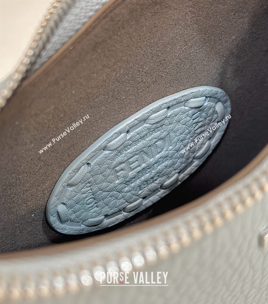 Fendi Mini Fendessence Hobo bag in Grained Calfskin with Topstitches Light Blue 2024 80165 (CL-240416006)