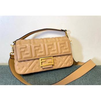 Fendi Baguette Medium Nappa Leather Bag Apricot 2024 0135 (AF-240523088)