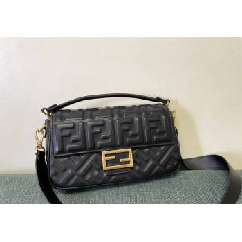Fendi Baguette Medium Nappa Leather Bag Black 2024 0135 (AF-240523090)