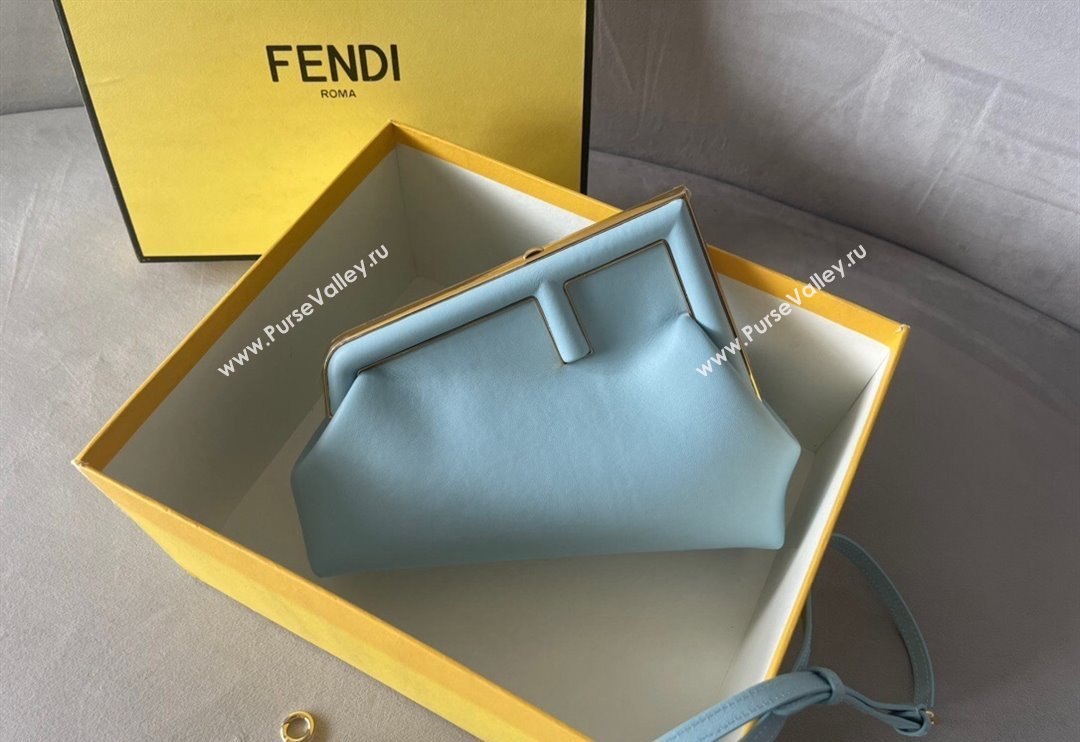 Fendi First Small Leather Bag Light Blue 2024 0523 (AF-240523096)