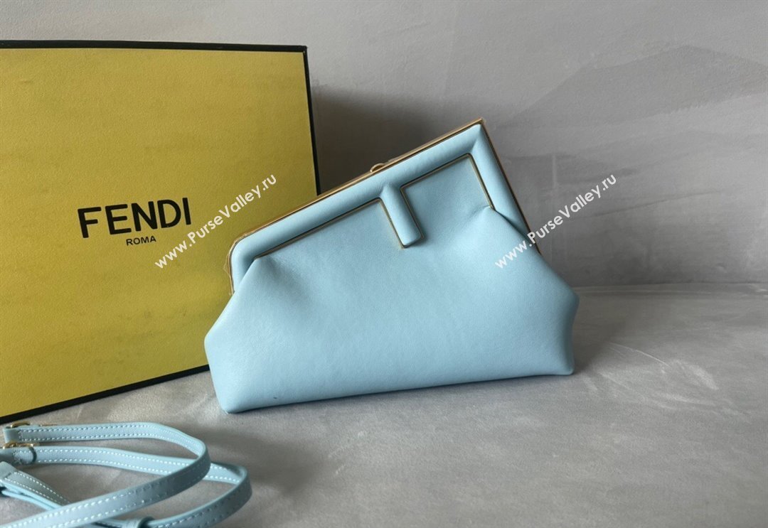 Fendi First Small Leather Bag Light Blue 2024 0523 (AF-240523096)