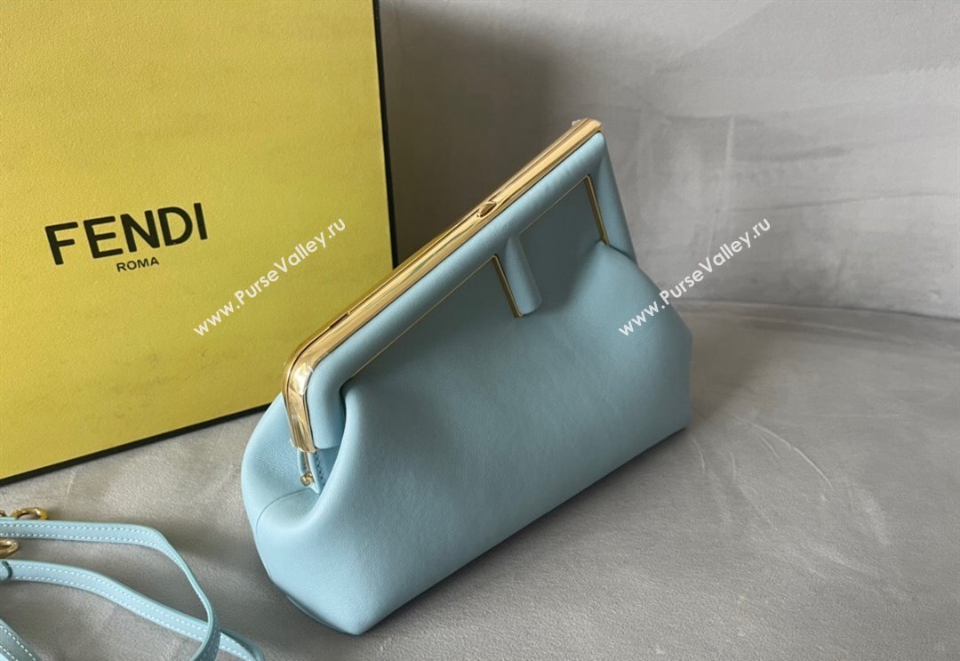 Fendi First Small Leather Bag Light Blue 2024 0523 (AF-240523096)