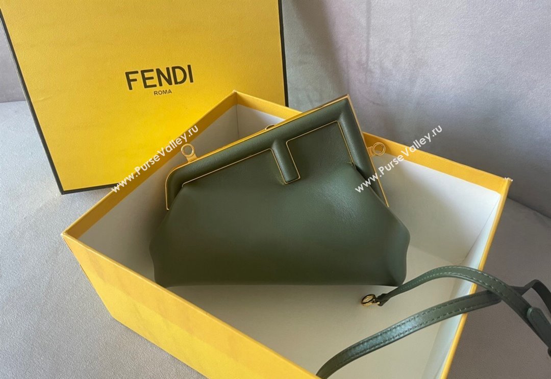 Fendi First Small Leather Bag Green2 2024 0523 (AF-240523098)