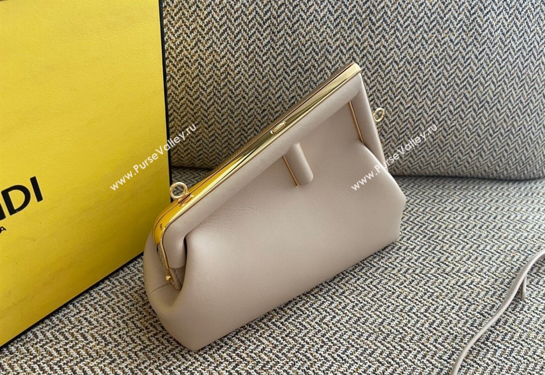 Fendi First Small Leather Bag Light Grey 2024 0523 (AF-240523100)