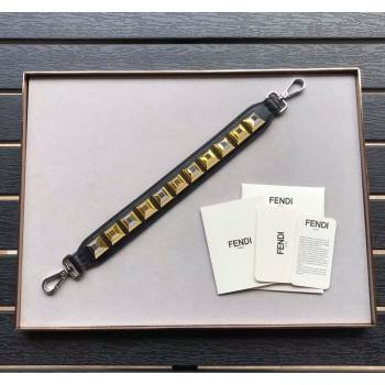 Fendi Strap You Leather Shoulder Strap with Maxi Studs Black 2024 ( No Refund or Change) (CL-240523114)