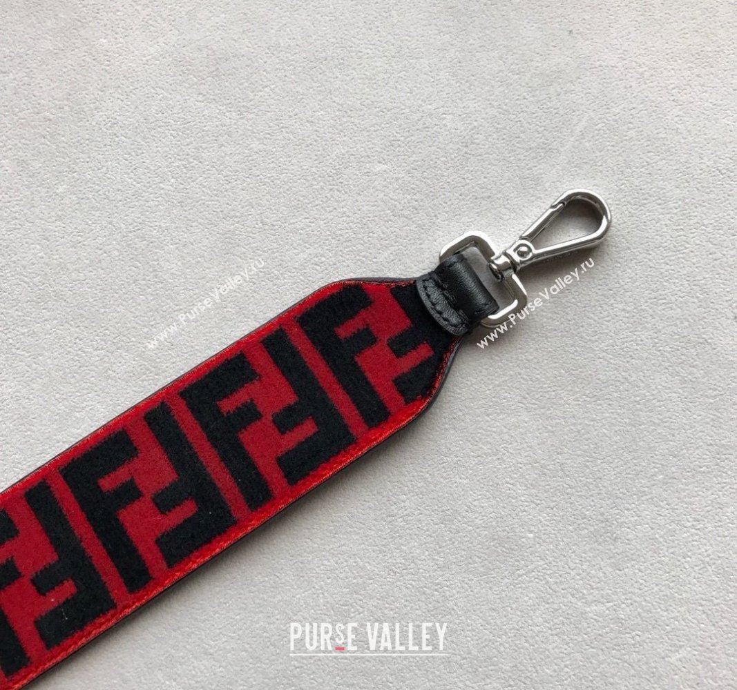 Fendi Strap You Velvet Shoulder Strap Red/Black 2024 ( No Refund or Change) (CL-240523117)