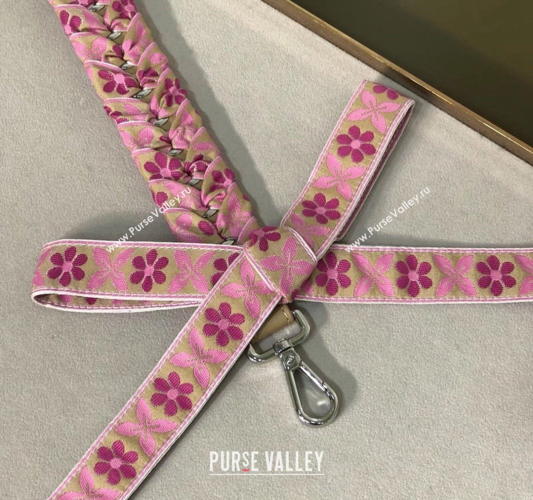 Fendi Strap You Pink Bloom Shoulder Strap with Bow 2024 ( No Refund or Change) (CL-240523119)