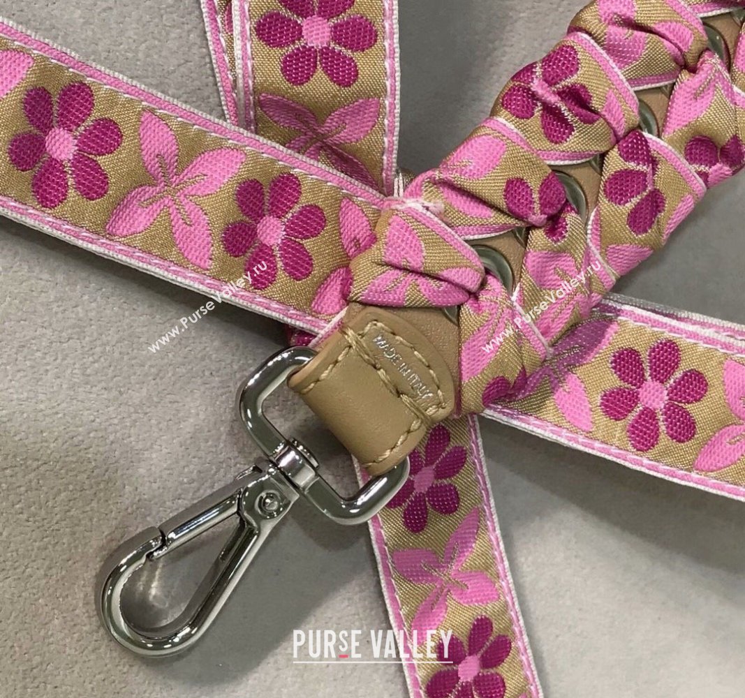 Fendi Strap You Pink Bloom Shoulder Strap with Bow 2024 ( No Refund or Change) (CL-240523119)