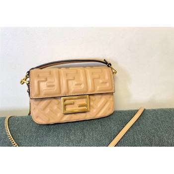 Fendi Baguette Mini Nappa Leather Bag Apricot 2024 0135 (AF-240523083)
