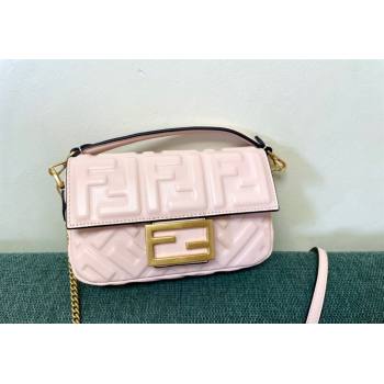 Fendi Baguette Mini Nappa Leather Bag Light Pink 2024 0135 (AF-240523084)