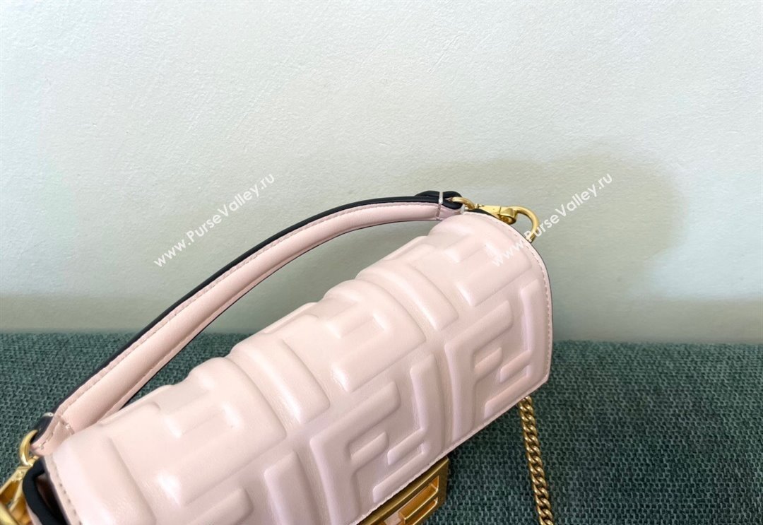 Fendi Baguette Mini Nappa Leather Bag Light Pink 2024 0135 (AF-240523084)