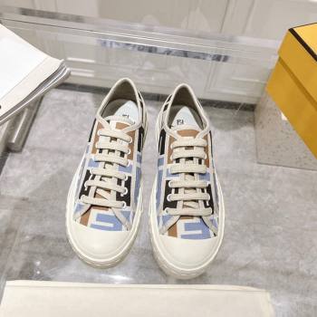 Fendi Domino Low-top Sneakers in FF Canvas Multicolor 2024 0604 (MD-240604170)