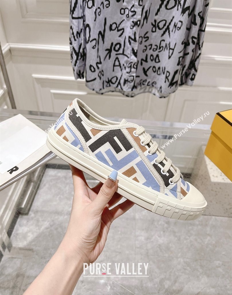 Fendi Domino Low-top Sneakers in FF Canvas Multicolor 2024 0604 (MD-240604170)