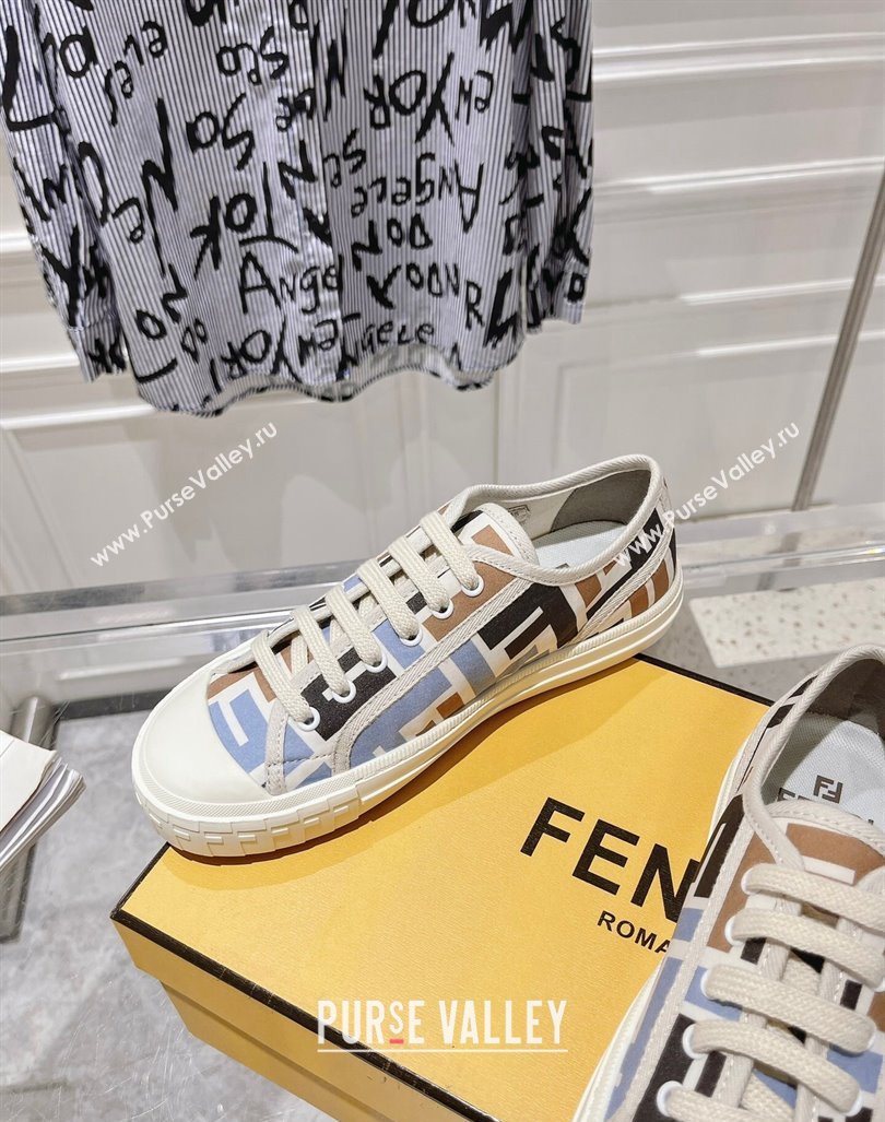 Fendi Domino Low-top Sneakers in FF Canvas Multicolor 2024 0604 (MD-240604170)