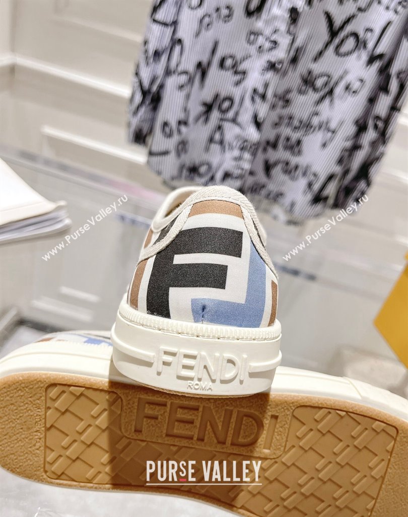 Fendi Domino Low-top Sneakers in FF Canvas Multicolor 2024 0604 (MD-240604170)