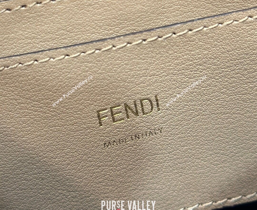 Fendi Baguette Pouch Chain Mini bag in Light Blue FF Denim Fabric 2024 (AFEI-240624096)