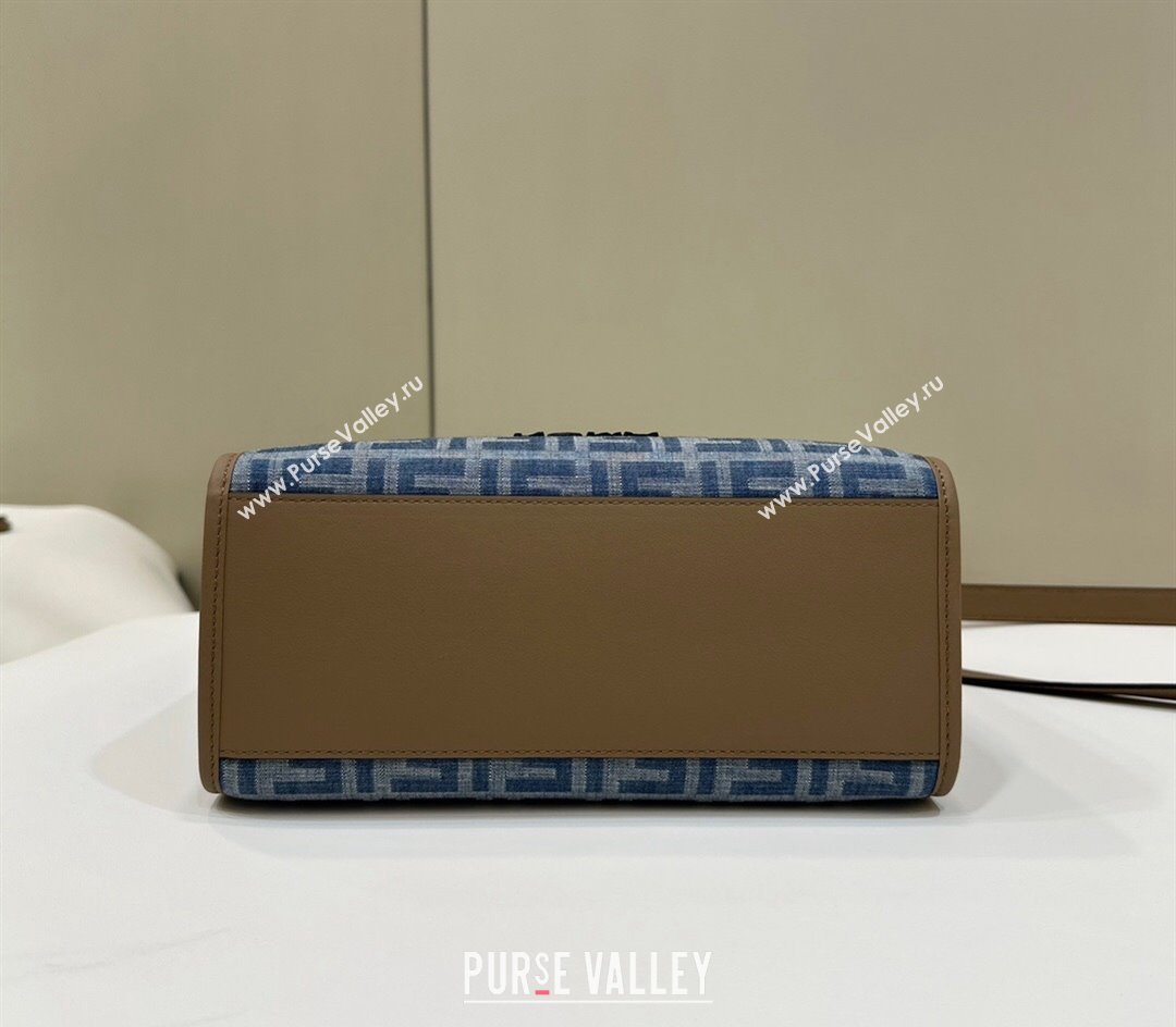 Fendi Sunshine Small Tote Bag bag in Light Blue FF Denim Fabric 2024 (AFEI-240624098)