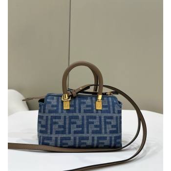 Fendi By The Way Mini Mini bag in Light Blue FF Denim Fabric 2024 (AFEI-240624100)