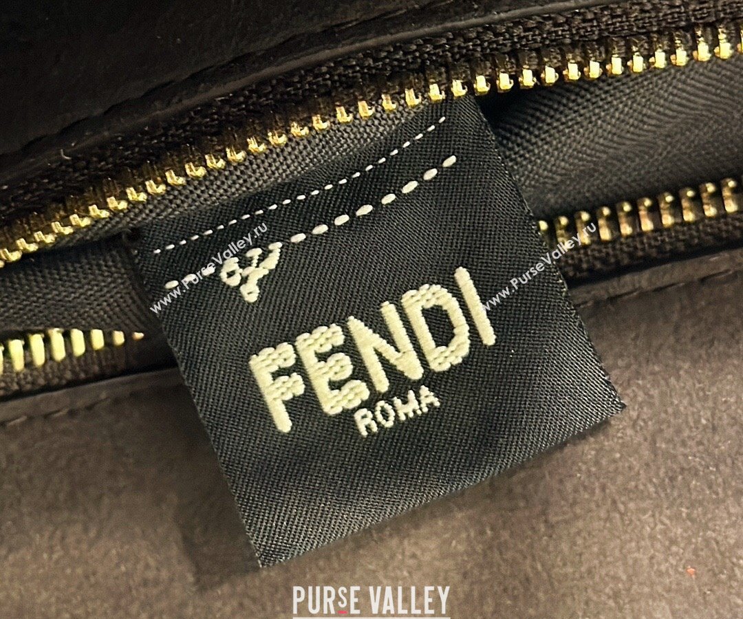 Fendi Simply Medium Hobo bag in Brown FF jacquard fabric 2024 8662 (CL-240806012)