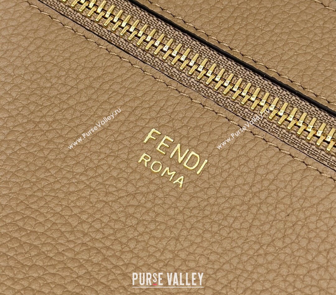 Fendi Small Roll Reversible shopper Tote Bag in Pequin striped and Beige FF fabric 2024 8661S (CL-240715110)