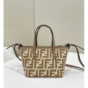 Fendi Roll Mini Tote bag in FF jacquard Beige 2024 8655 (CL-240715106)