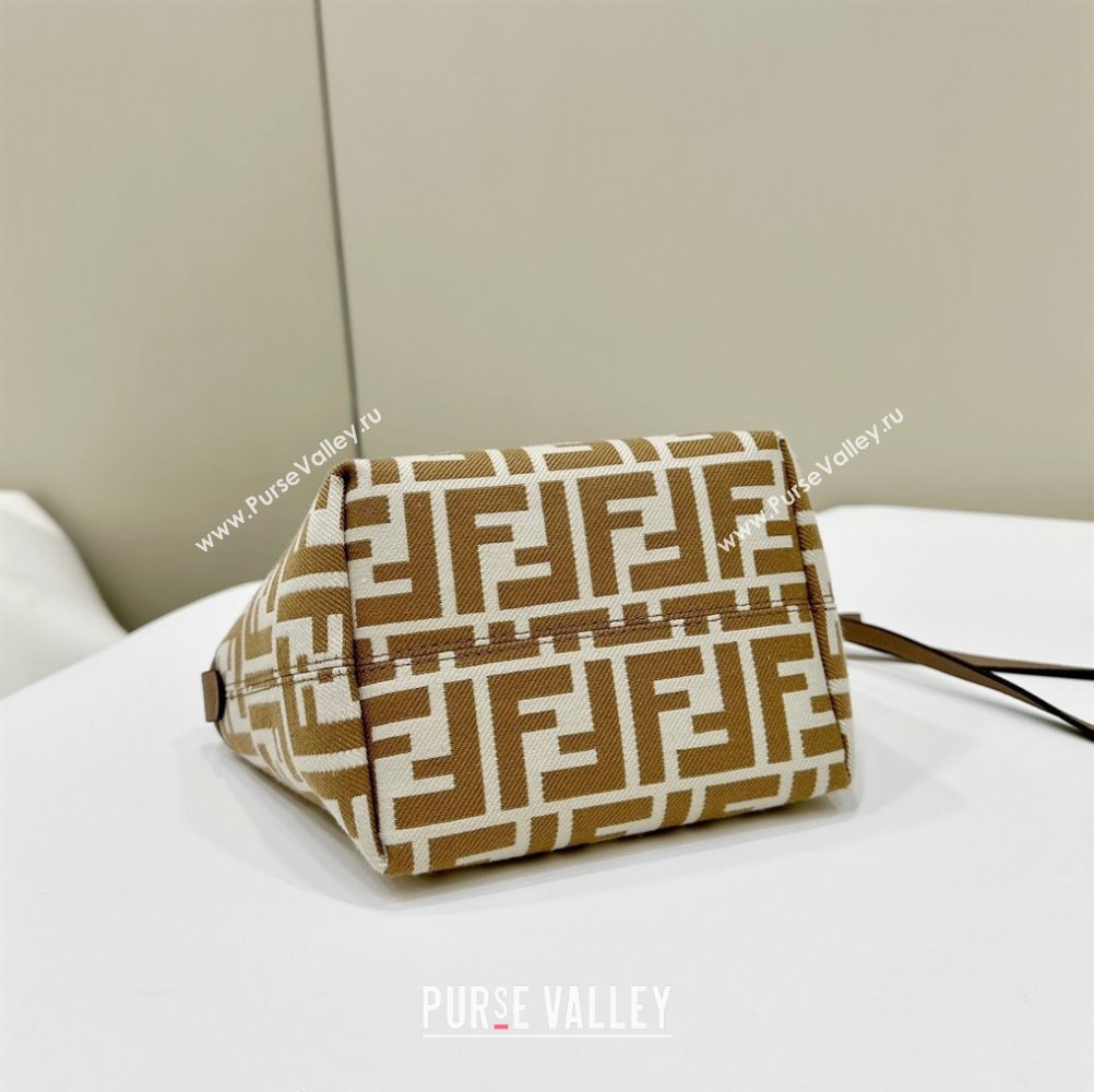 Fendi Roll Mini Tote bag in FF jacquard Beige 2024 8655 (CL-240715106)