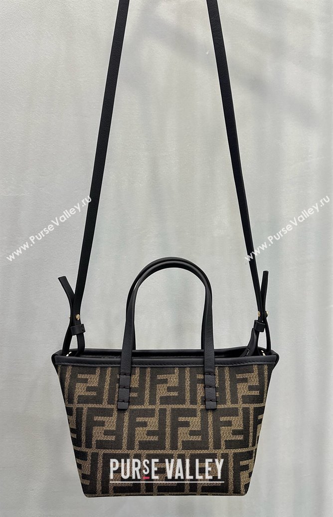 Fendi Roll Mini Tote bag in FF jacquard Brown 2024 8655 (CL-240715107)