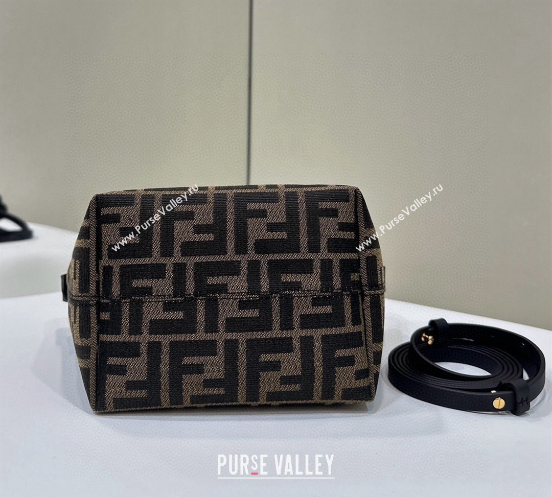 Fendi Roll Mini Tote bag in FF jacquard Brown 2024 8655 (CL-240715107)