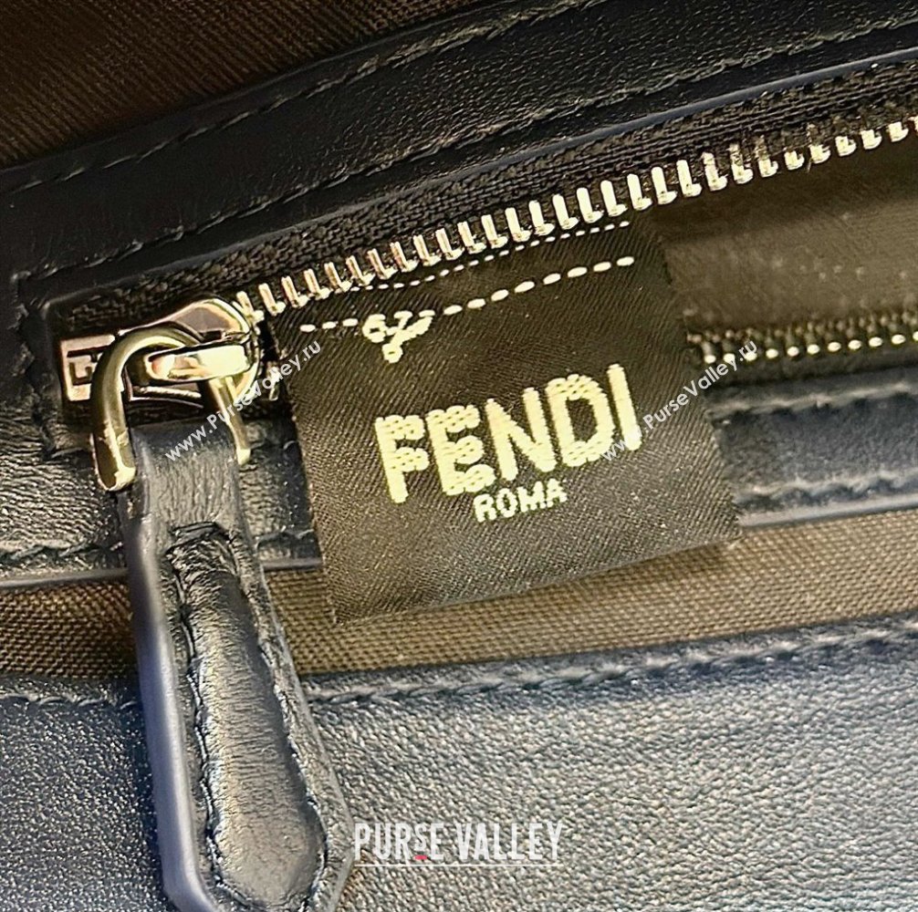 Fendi Baguette Medium Nappa Leather Bag Night Fog Blue 2024 0135AM Top Quality (CL-240715117)