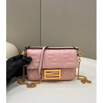 Fendi Baguette Mini Nappa Leather Bag Light Pink 20240715 0135S Top Quality (CL-240715121)