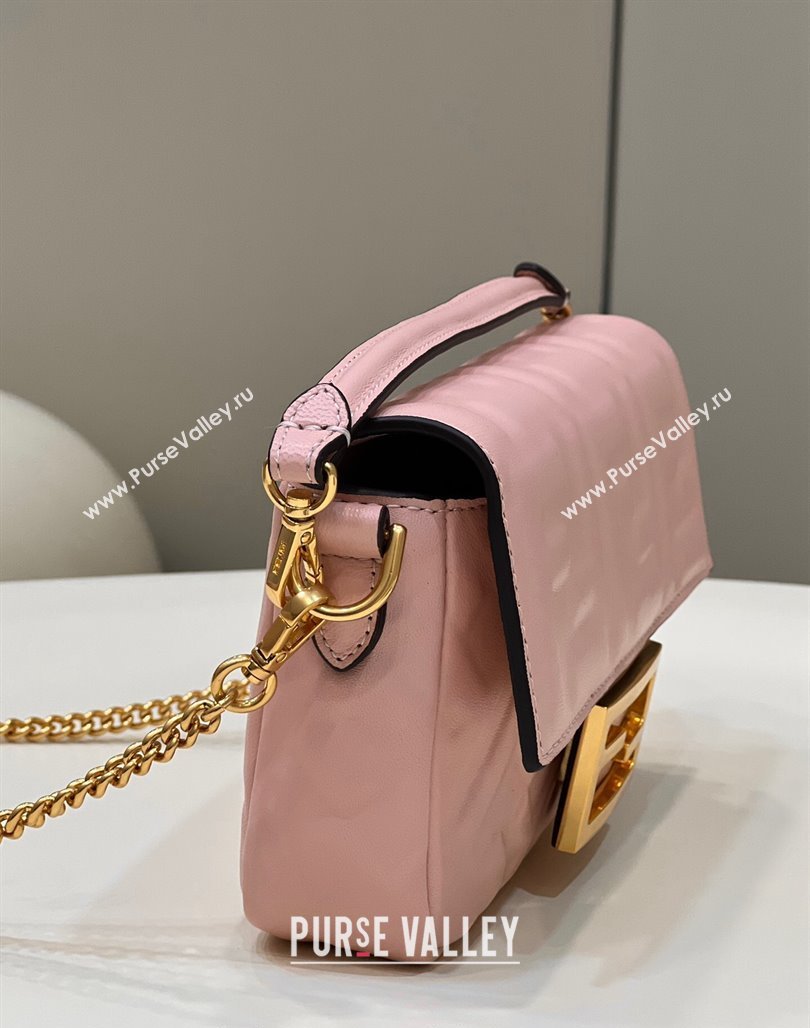 Fendi Baguette Mini Nappa Leather Bag Light Pink 20240715 0135S Top Quality (CL-240715121)