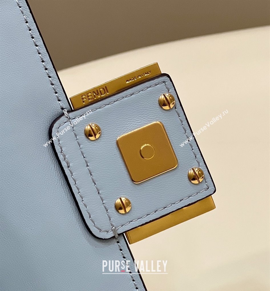 Fendi Baguette Mini Nappa Leather Bag Light Blue 20240715 0135S Top Quality (CL-240715125)