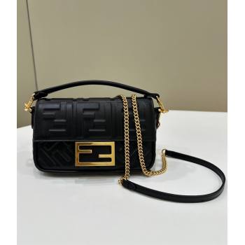 Fendi Baguette Mini Nappa Leather Bag Black 2024 0135S Top Quality (CL-240715127)