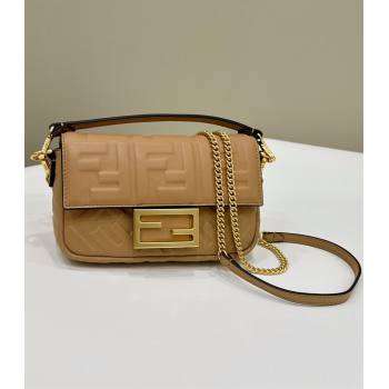 Fendi Baguette Mini Nappa Leather Bag Beige 2024 0135S Top Quality (CL-240715126)