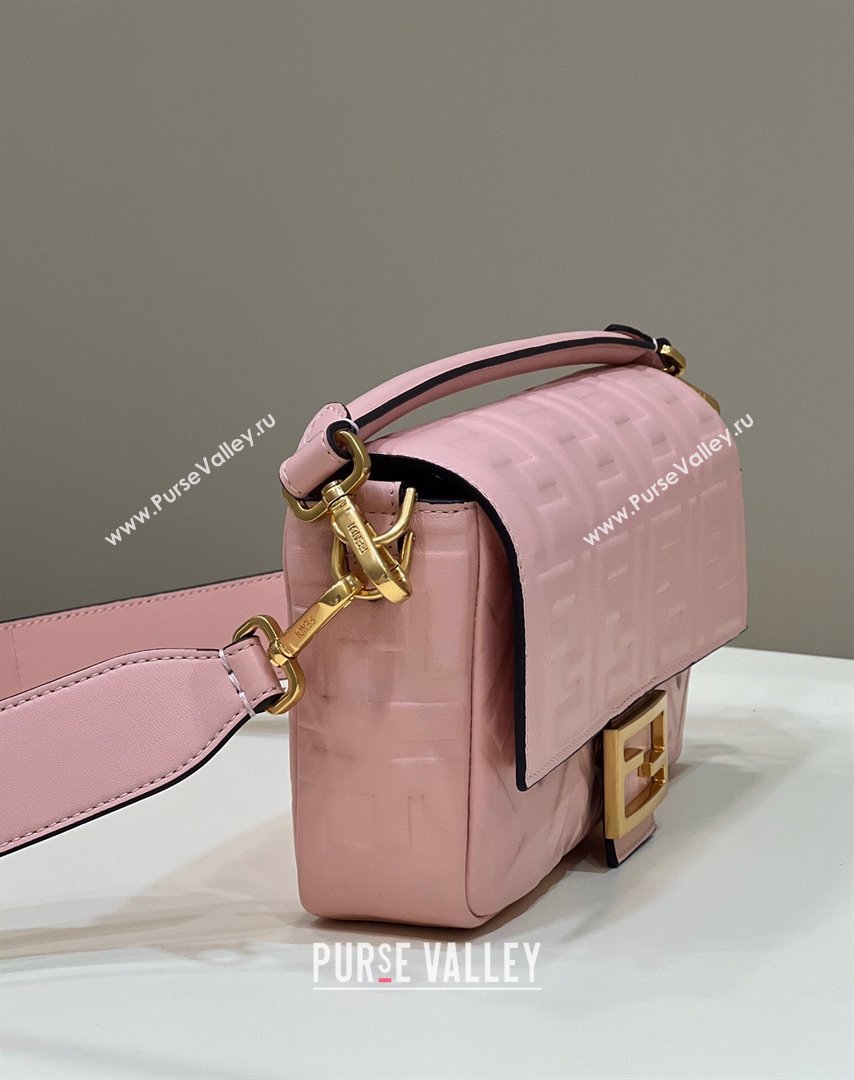 Fendi Baguette Medium Nappa Leather Bag Light Pink 20240715 0135M Top Quality (CL-240715129)