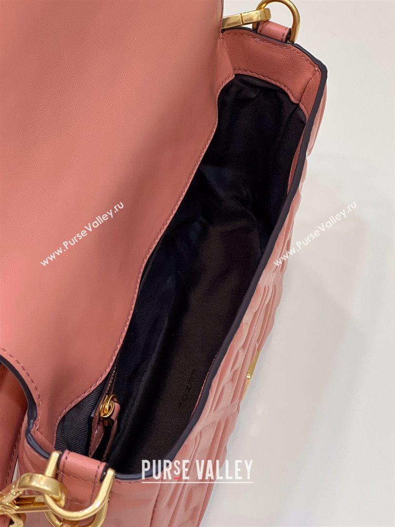 Fendi Baguette Medium Nappa Leather Bag Shrimp Pink 20240715 0135M Top Quality (CL-240715130)
