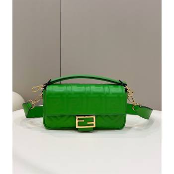 Fendi Baguette Medium Nappa Leather Bag Green 20240715 0135M Top Quality (CL-240715132)