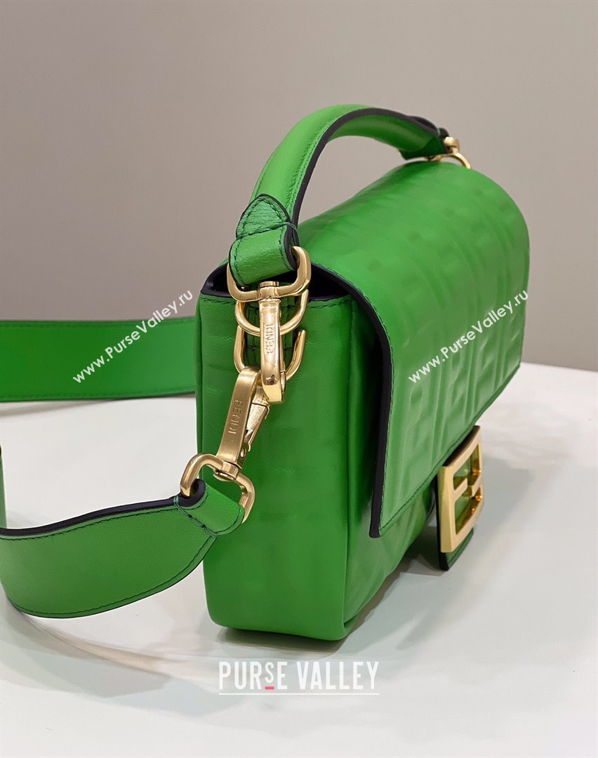 Fendi Baguette Medium Nappa Leather Bag Green 20240715 0135M Top Quality (CL-240715132)