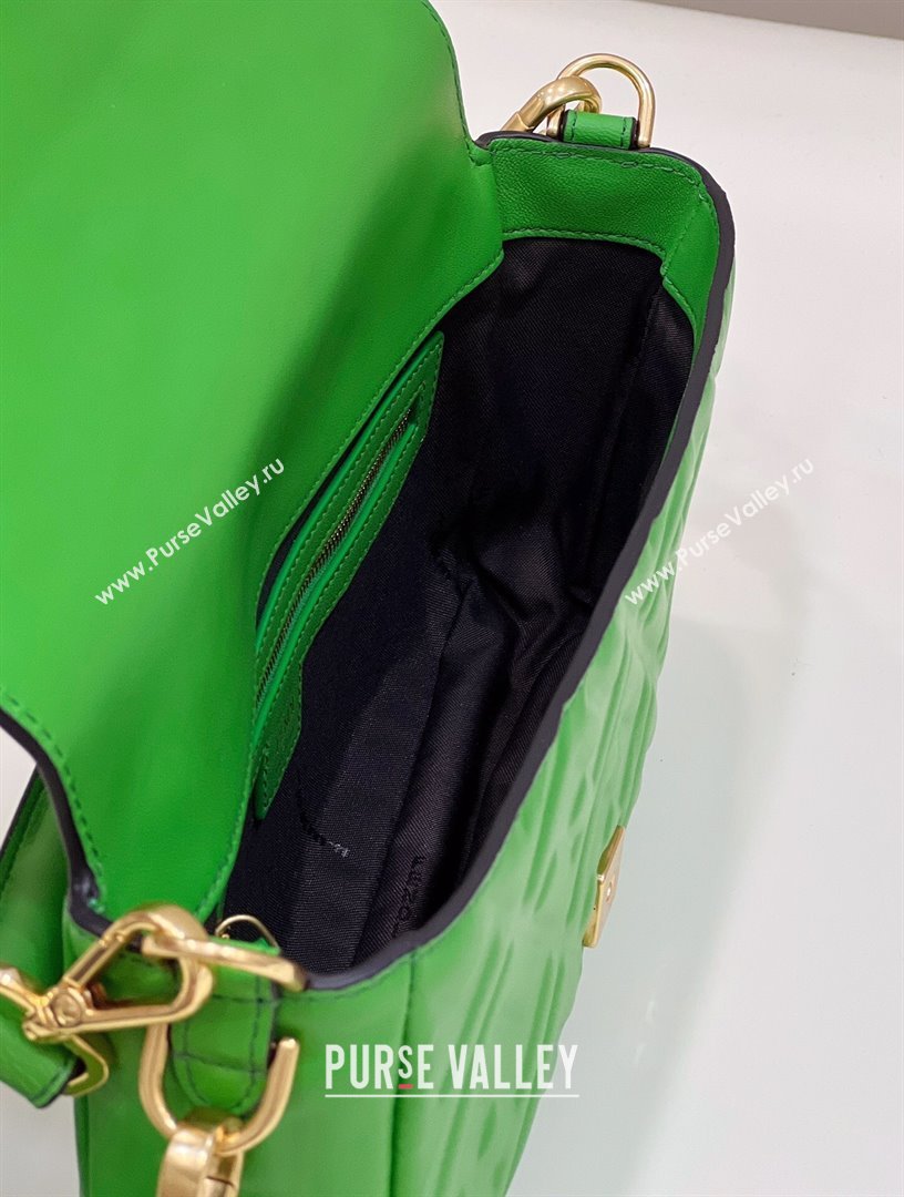 Fendi Baguette Medium Nappa Leather Bag Green 20240715 0135M Top Quality (CL-240715132)