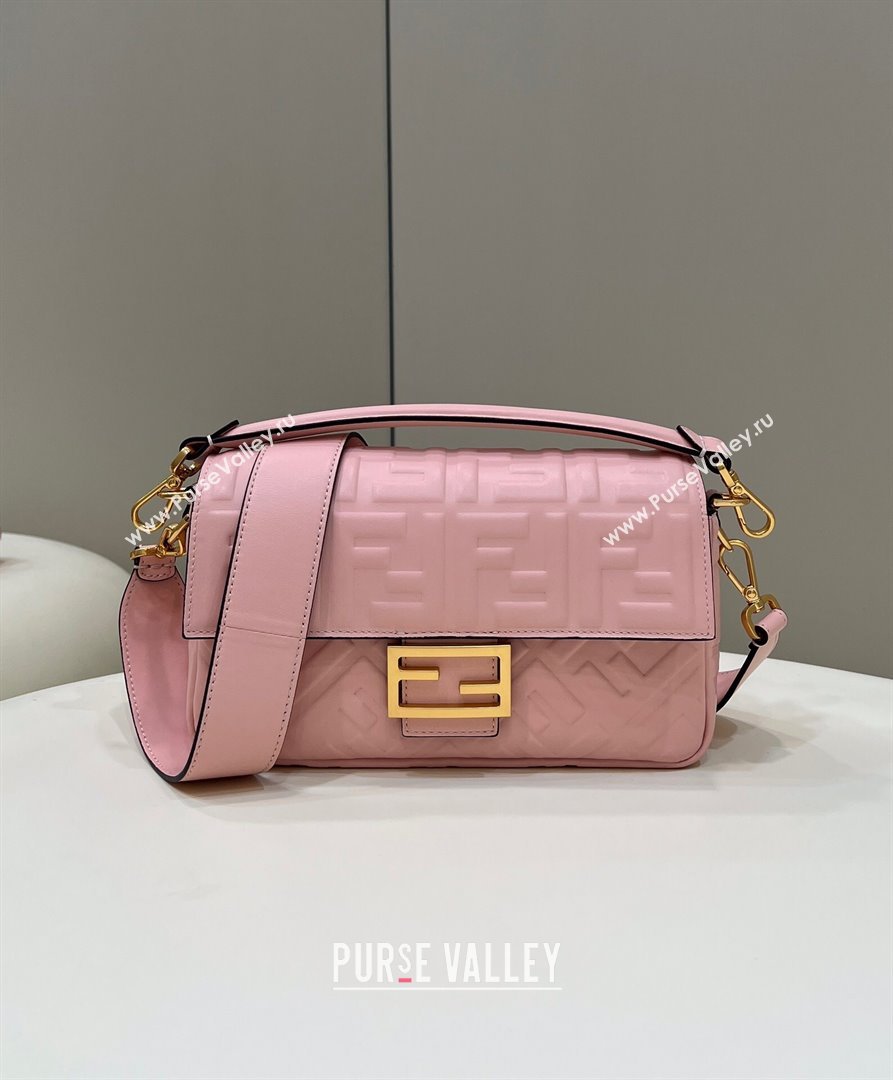 Fendi Baguette Medium Nappa Leather Bag Light Pink 20240715 0135M Top Quality (CL-240715129)