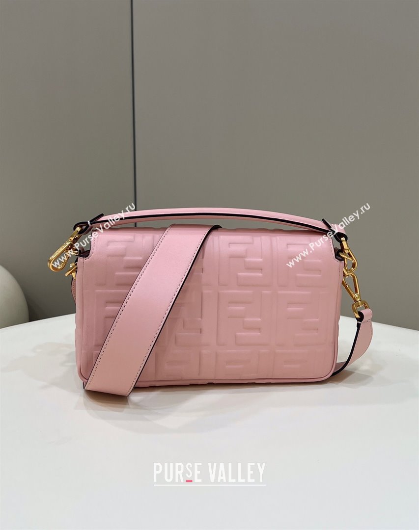 Fendi Baguette Medium Nappa Leather Bag Light Pink 20240715 0135M Top Quality (CL-240715129)