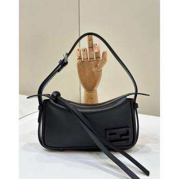 Fendi Simply Mini Hobo bag in Black leather 2024 8662S (CL-240806015)