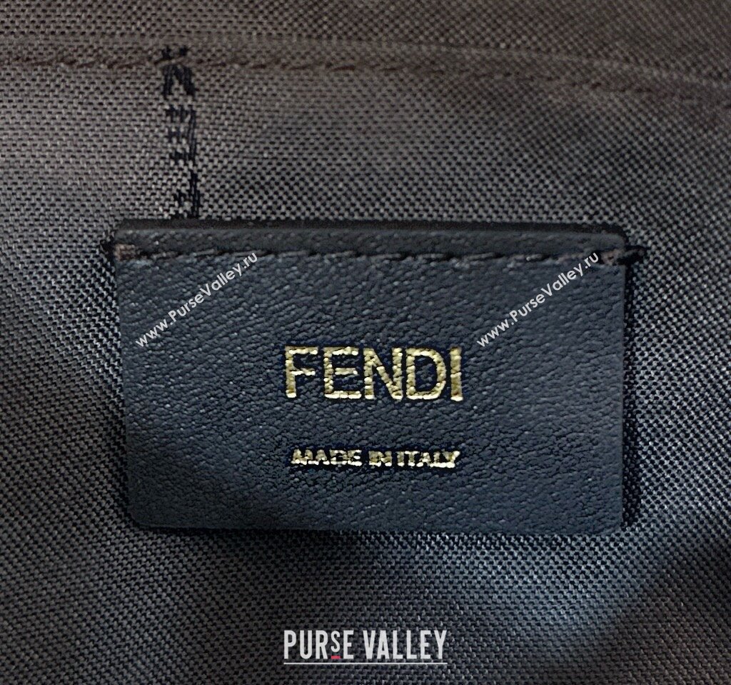 Fendi By The Way Mini Boston Bag in Brown FF fabric 2024 8665S (CL-240806026)