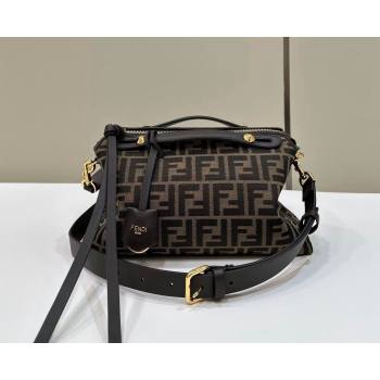 Fendi By The Way Medium Boston Bag in Brown FF fabric 2024 8665L (CL-240806027)