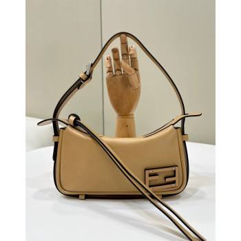 Fendi Simply Mini Hobo bag in Beige leather 2024 8662S (CL-240806013)