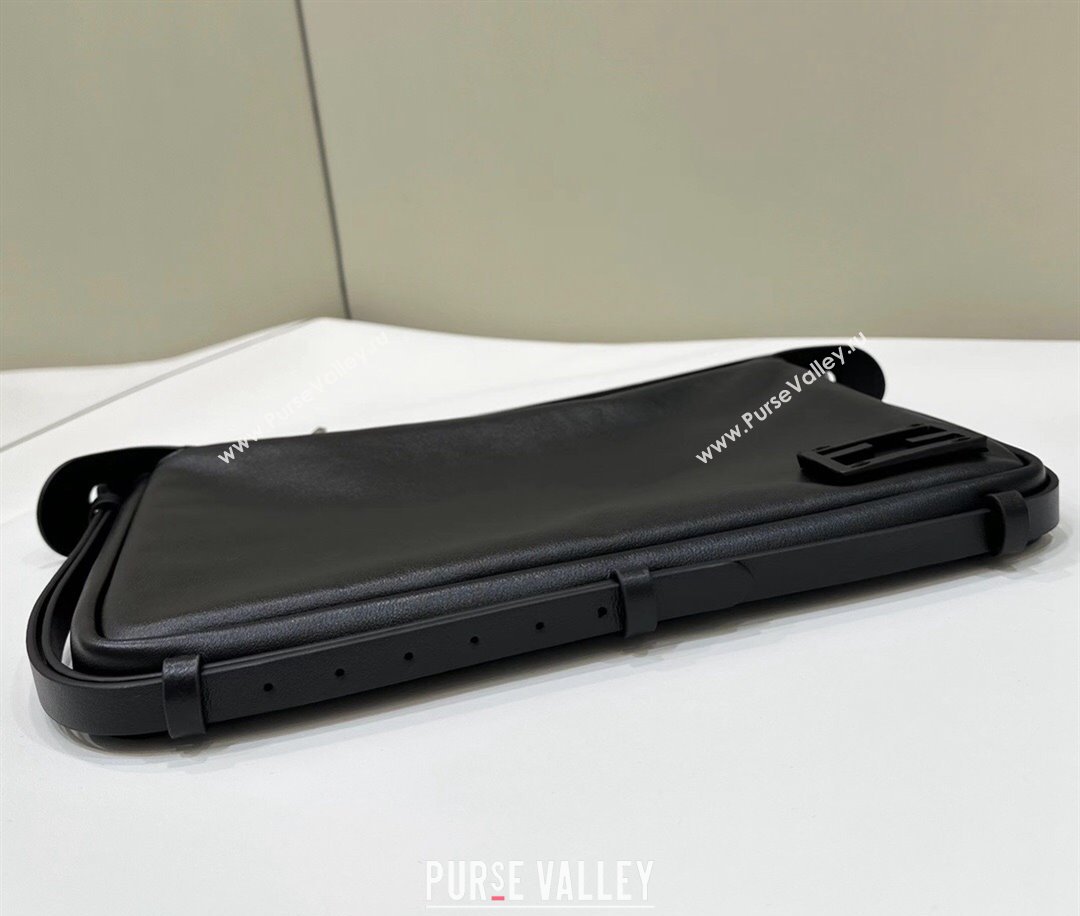 Fendi Simply Medium Hobo bag in Black leather 2024 8662L (CL-240806016)