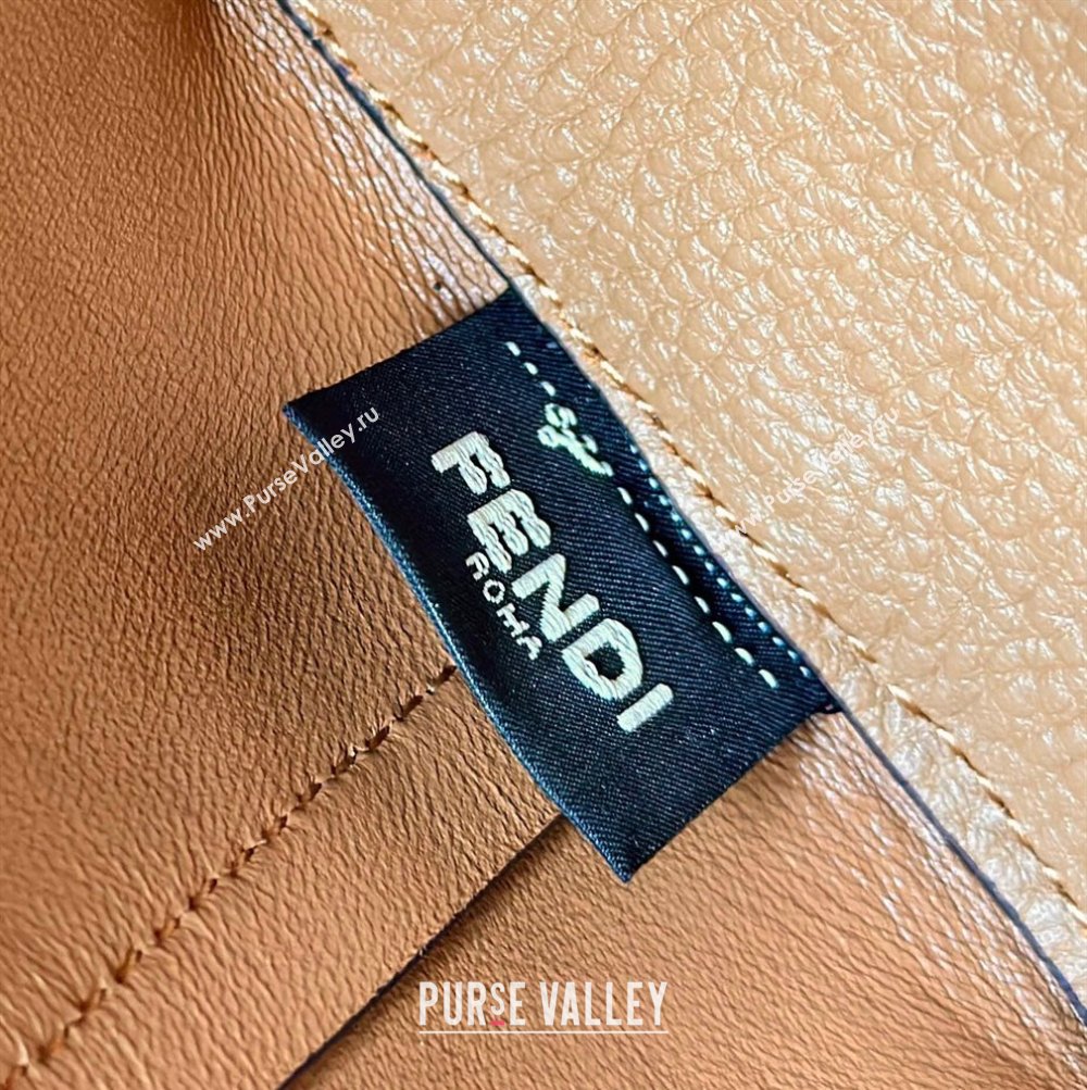 Fendi By The Way Selleria Mini Bag in Grianed Calfskin with Topstitches Light Brown 2024 8668S (CL-240924004)