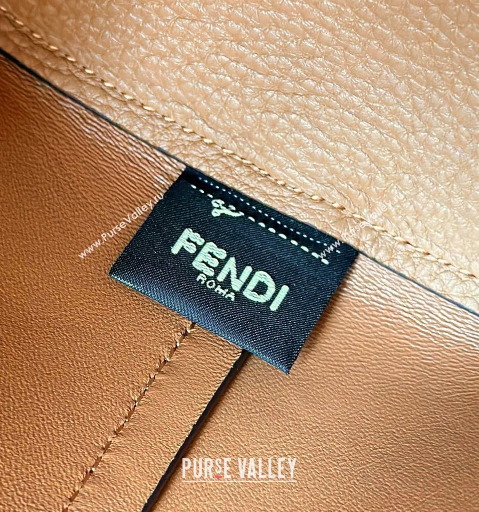 Fendi By The Way Selleria Medium Bag in Grianed Calfskin with Topstitches Brown 2024 8668M (CL-240924009)